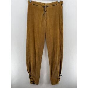LIZ ROBERTS ROBERT ELLIOT Pants 3 4 Corduroy Tapered Paperbag Riding Brown VTG